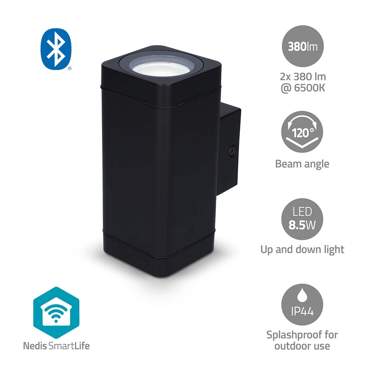 Smartlife outdoor light | 760 lm | Bluetooth® | 8.5 W| Warm to cool white | 2700 - 6500 K | ABS | Android™ / IOS
