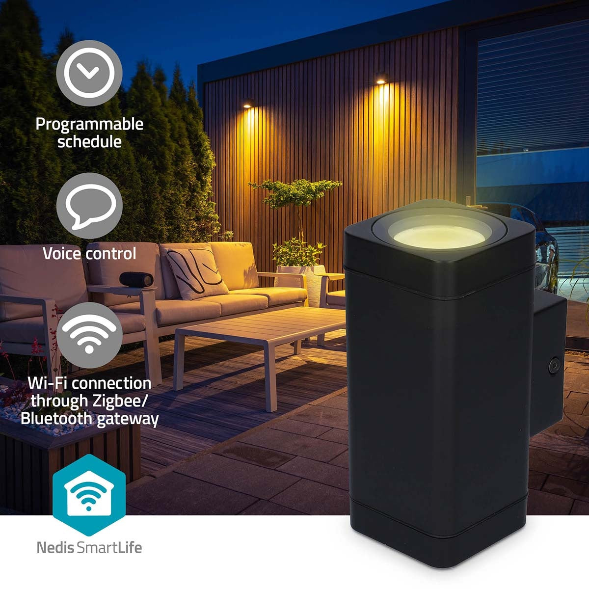 Smartlife outdoor light | 760 lm | Bluetooth® | 8.5 W| Warm to cool white | 2700 - 6500 K | ABS | Android™ / IOS