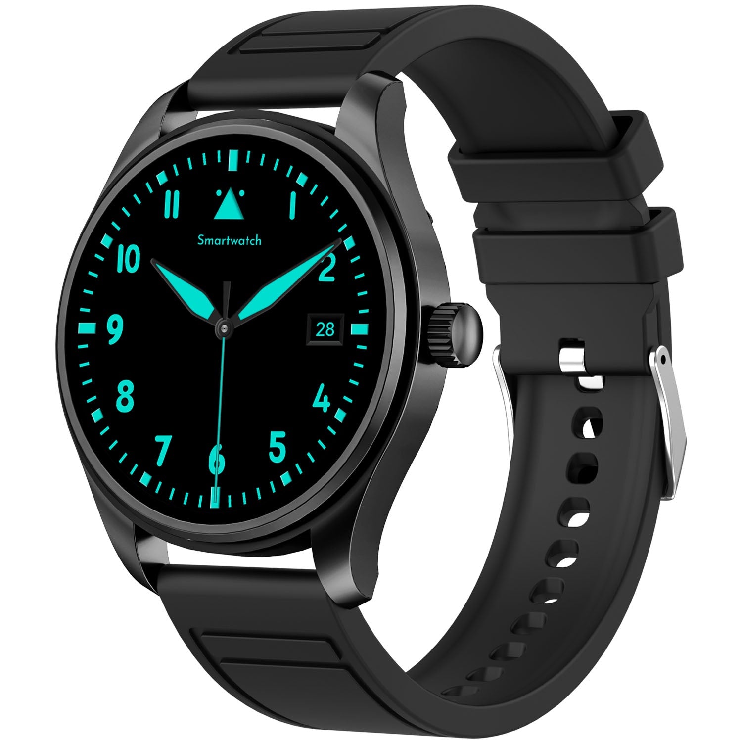 Smartwatch 1.32-Inch AMOLED, Round, Call Answering, Black