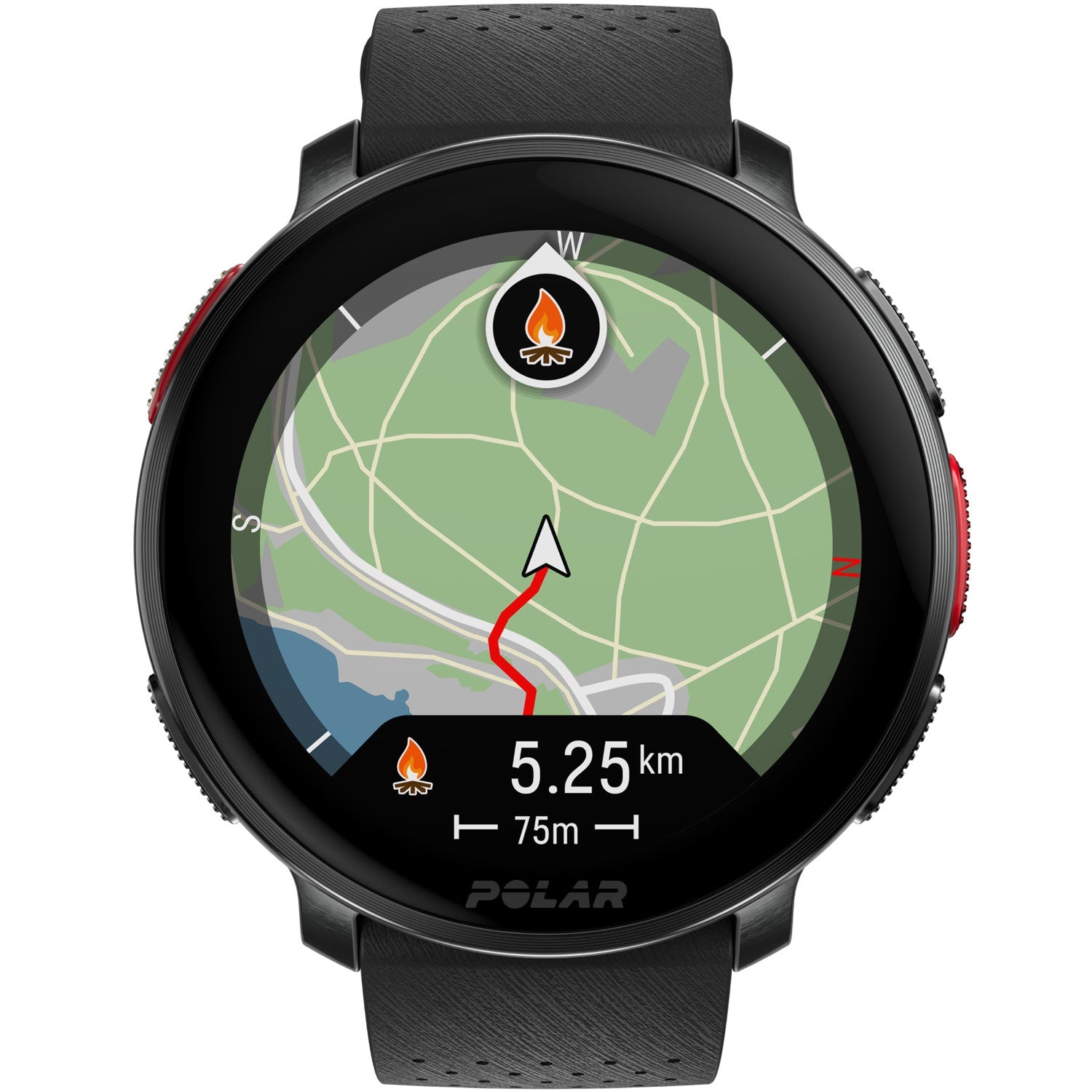 Smartwatch, Black, Small-Large Adjustable Strap