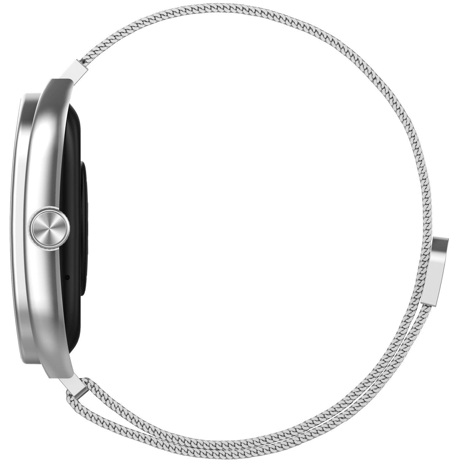 Smartwatch with Milanese Mesh Band, Silver