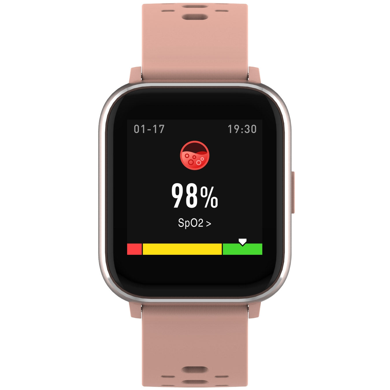 Smartwatch with temp, oxygen and heart rate