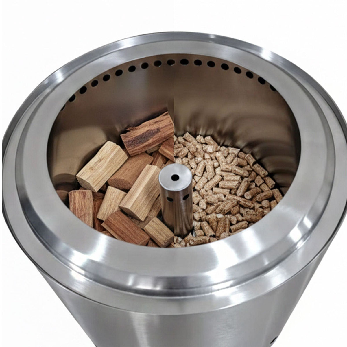 Smoke-Free Stainless Steel Fire Bowl, 38 cm