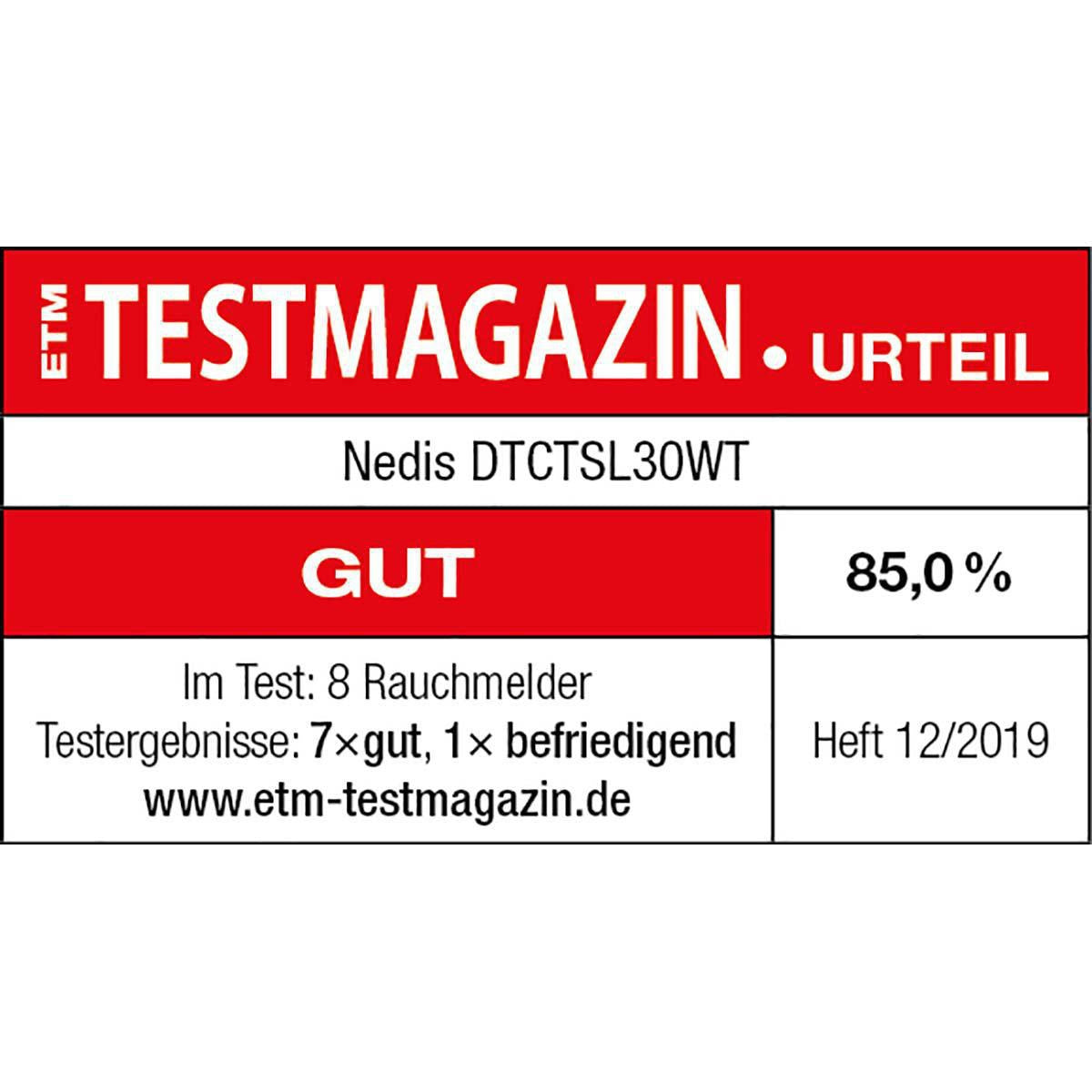 Smoke alarm | Battery powered | Battery life up to: 10 years | EN 14604 | With pause button | With test button | 85 dB| ABS | White