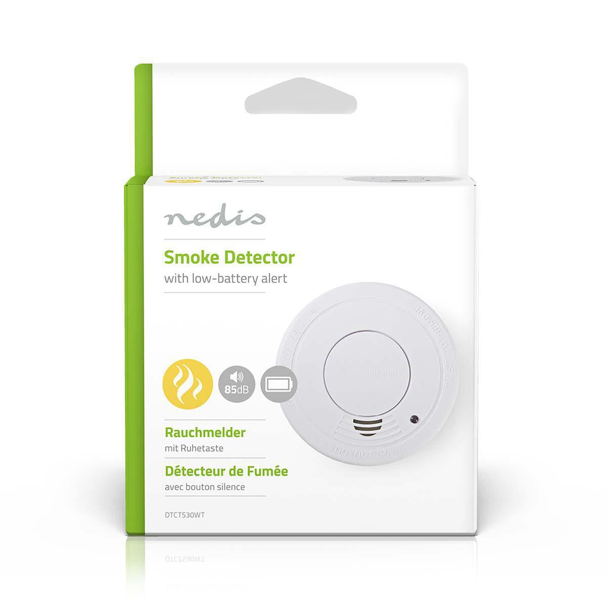 Smoke alarm | Battery powered | Battery life up to: 1 year | EN 14604 | With pause button | With test button | 85 dB| ABS | White