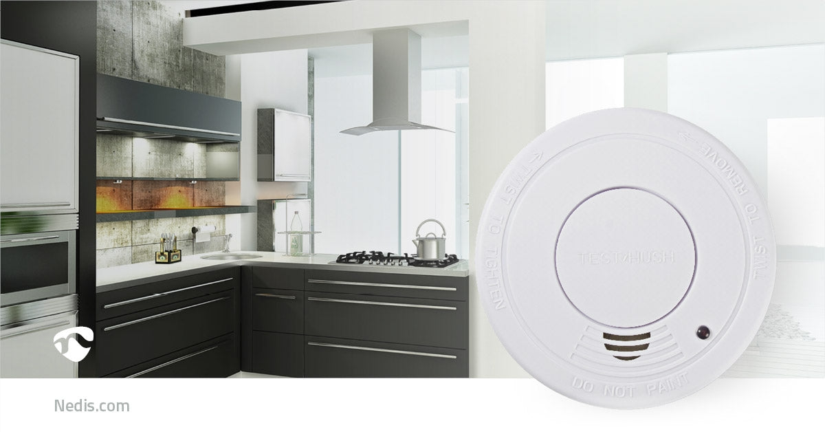 Smoke alarm | Battery powered | Battery life up to: 1 year | EN 14604 | With pause button | With test button | 85 dB| ABS | White
