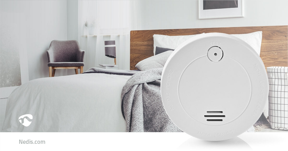 Smoke alarm | Battery powered | Battery life up to: 1 year | EN 14604 | With test button | 85 dB| ABS | White