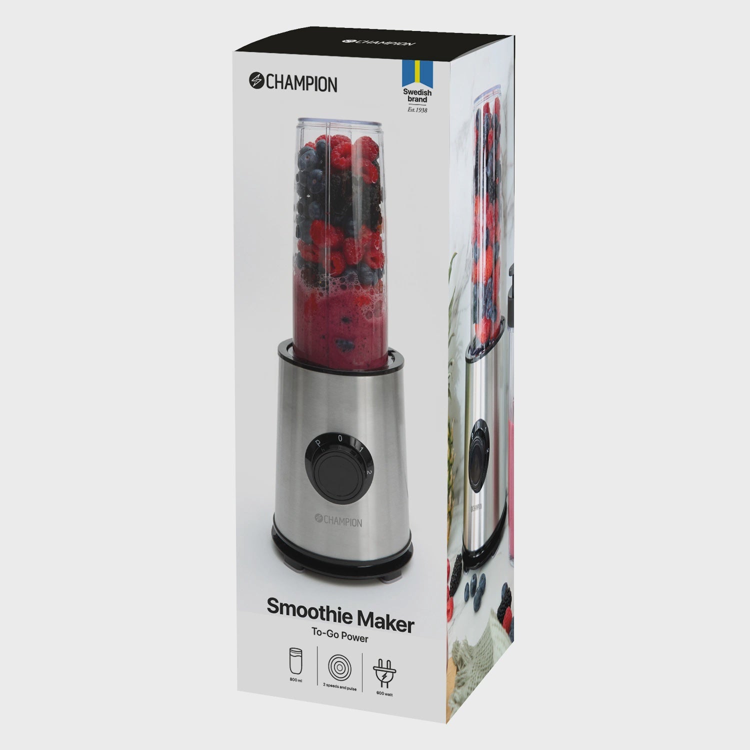 Smoothie Maker 600W, 800ml Stainless Steel