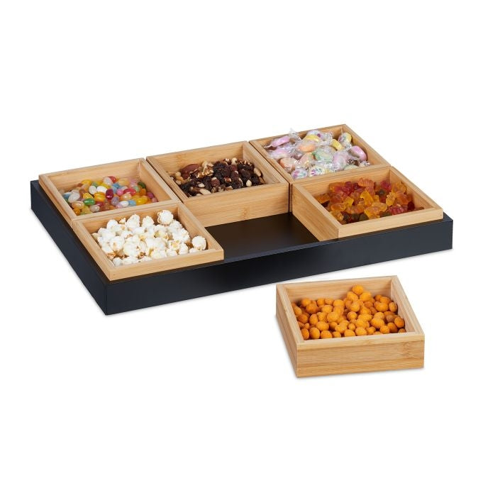 Snack bowl with serving tray