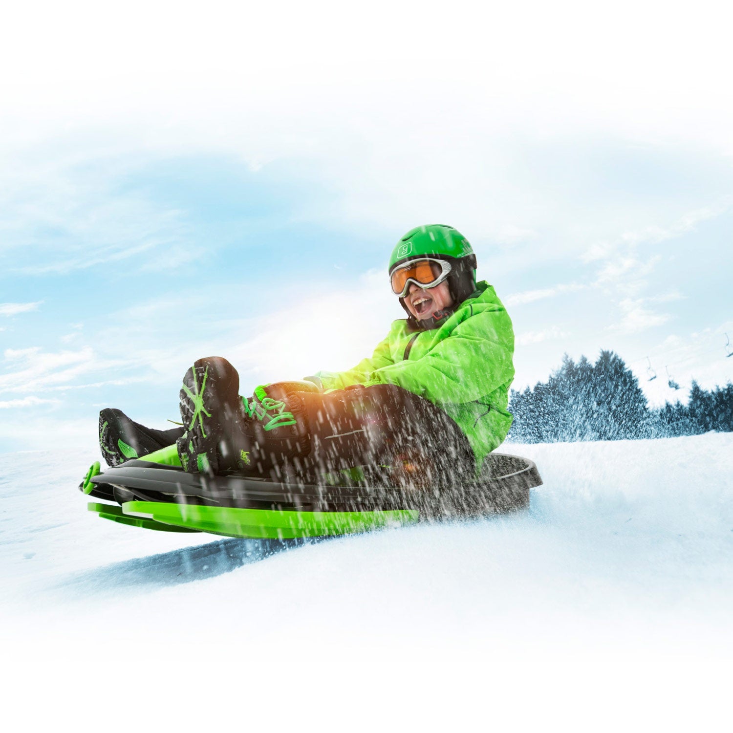 Snow Stratos Sled, Green