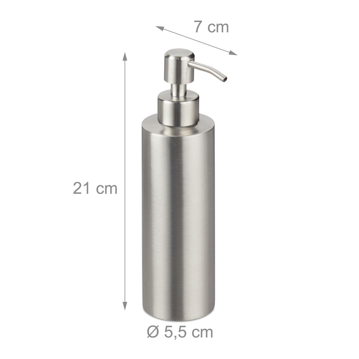 Soap pump in stainless steel