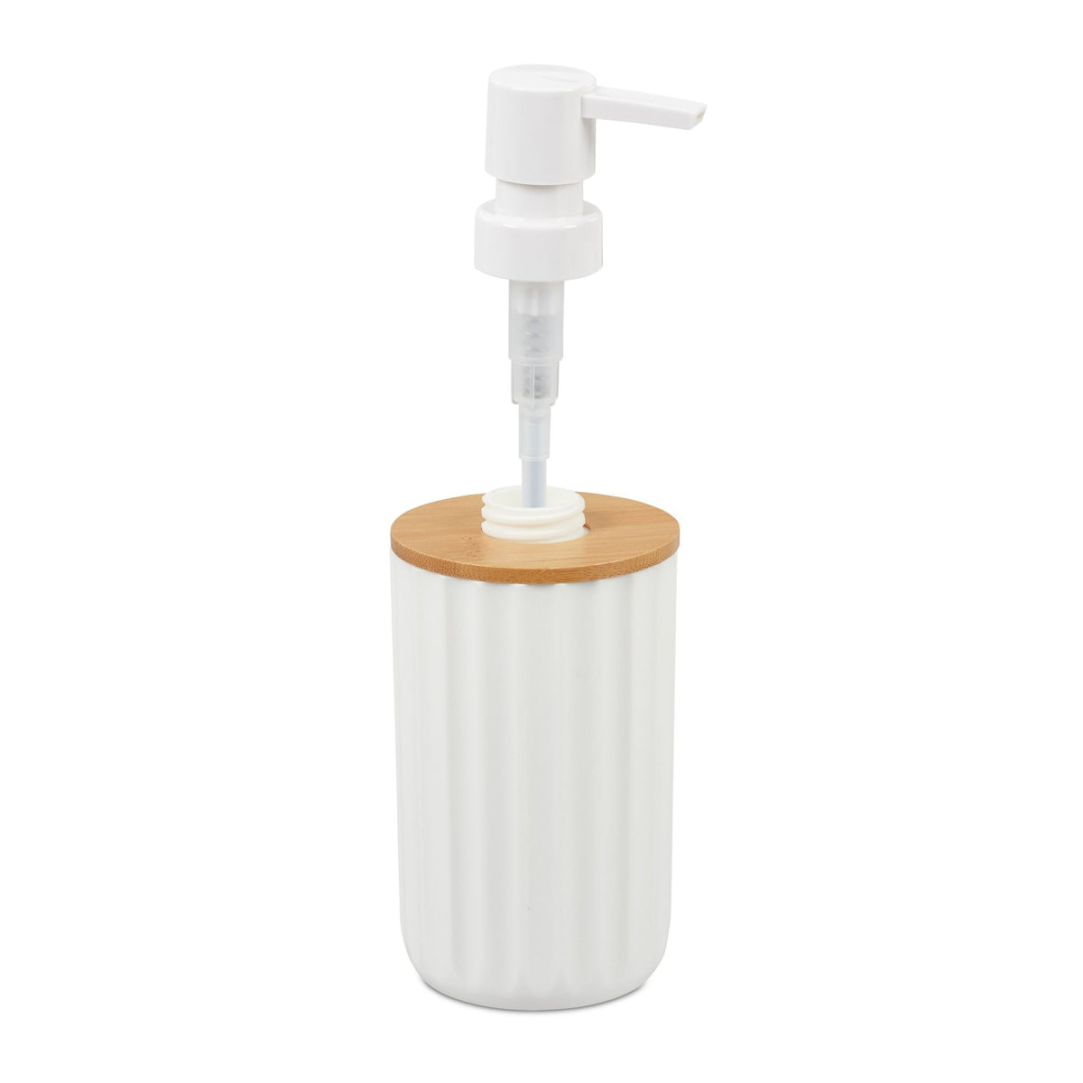 Soap pump with bamboo