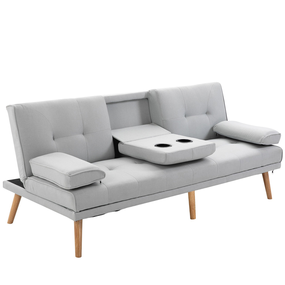 Sofa Bed Comfortable Sofa Bed, 3 Seater, Sofa Bed, Linen, Light Gray, 181X77X72Cm