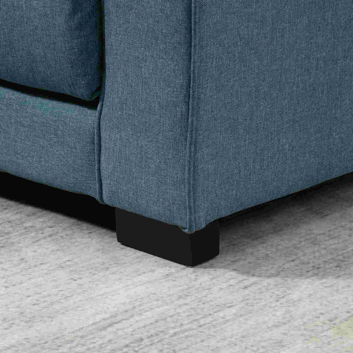 Sofa Bed Folding Sofa 2-Seater Fabric Sofa Bed Sofa With Sleeping Function Sofa Set Linen Touch Rubber Wood Blue 147.5 X 75 X 85 Cm