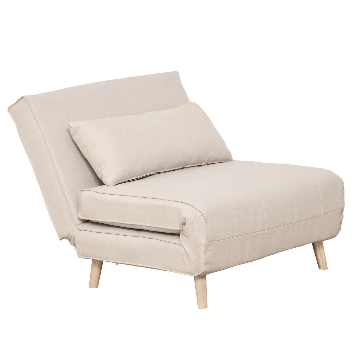Sofa Bed, Single Sofa, Sofa Bed, Folding Sofa With Adjustable Backrest, Nordic, Imitation Linen