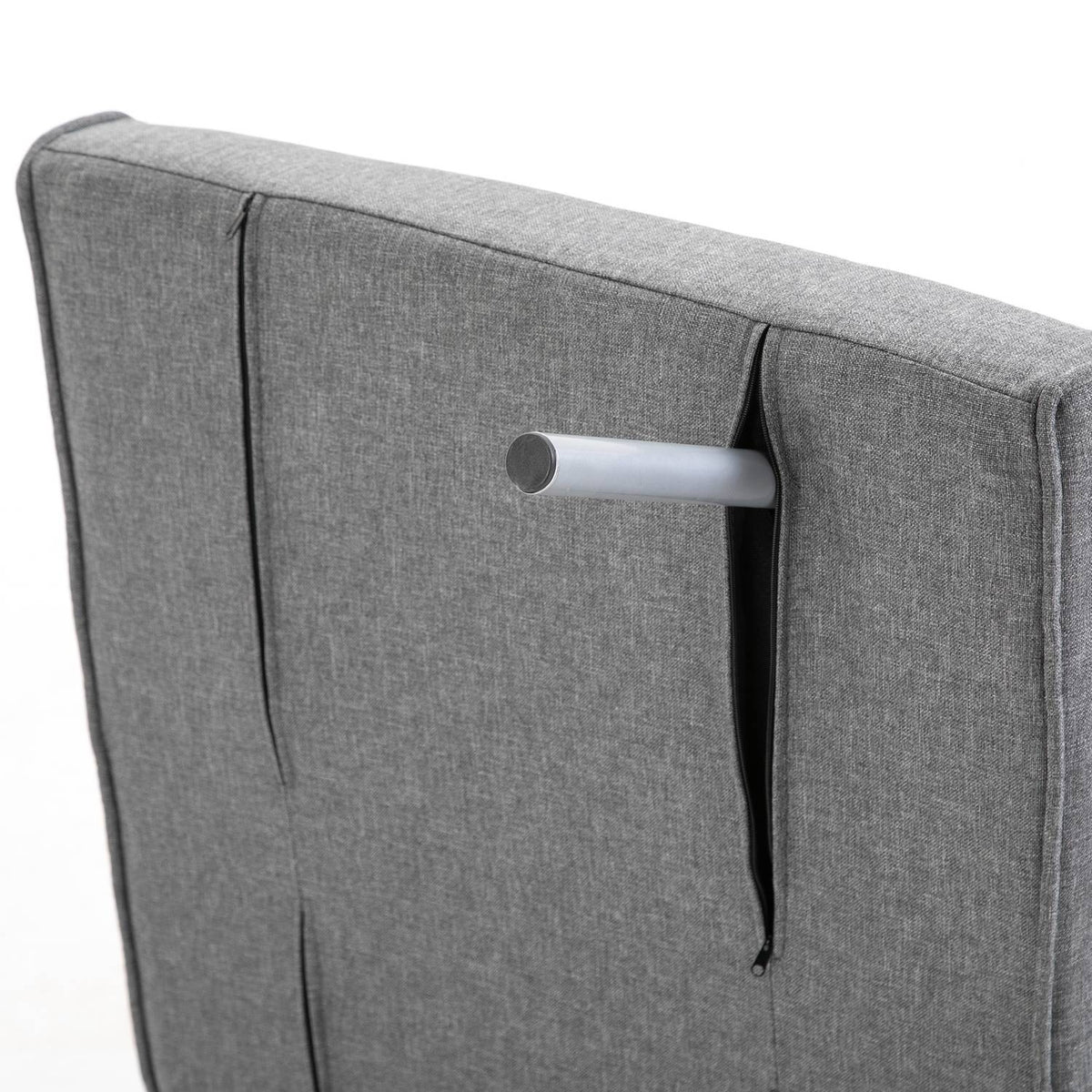 Sofa Bed With Armrests 65X69X80Cm 3-In-1 Sofa Bed, Guest Bed, Chaise Longue, Linen-Like Polyester, Grey