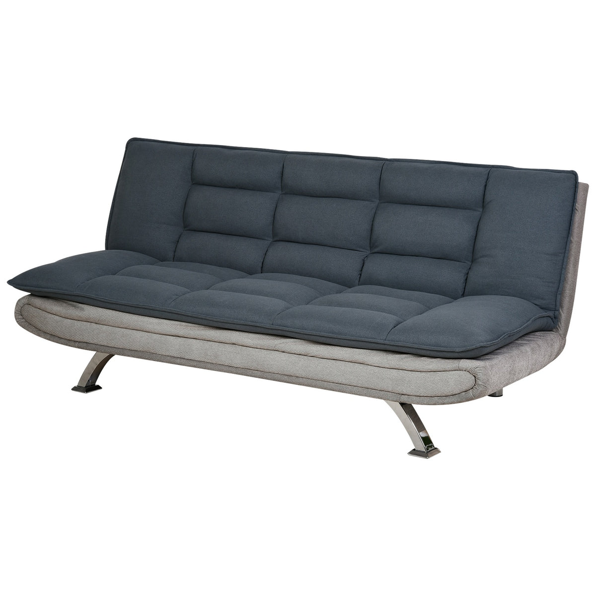 Sofa bed, folding sofa, 3-seater fabric sofa, chaise longue, sofa bed, sofa with sleep function, sofa set, adjustable angle, gray + beige