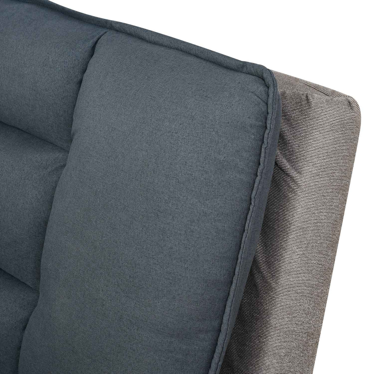 Sofa bed, folding sofa, 3-seater fabric sofa, chaise longue, sofa bed, sofa with sleep function, sofa set, adjustable angle, gray + beige