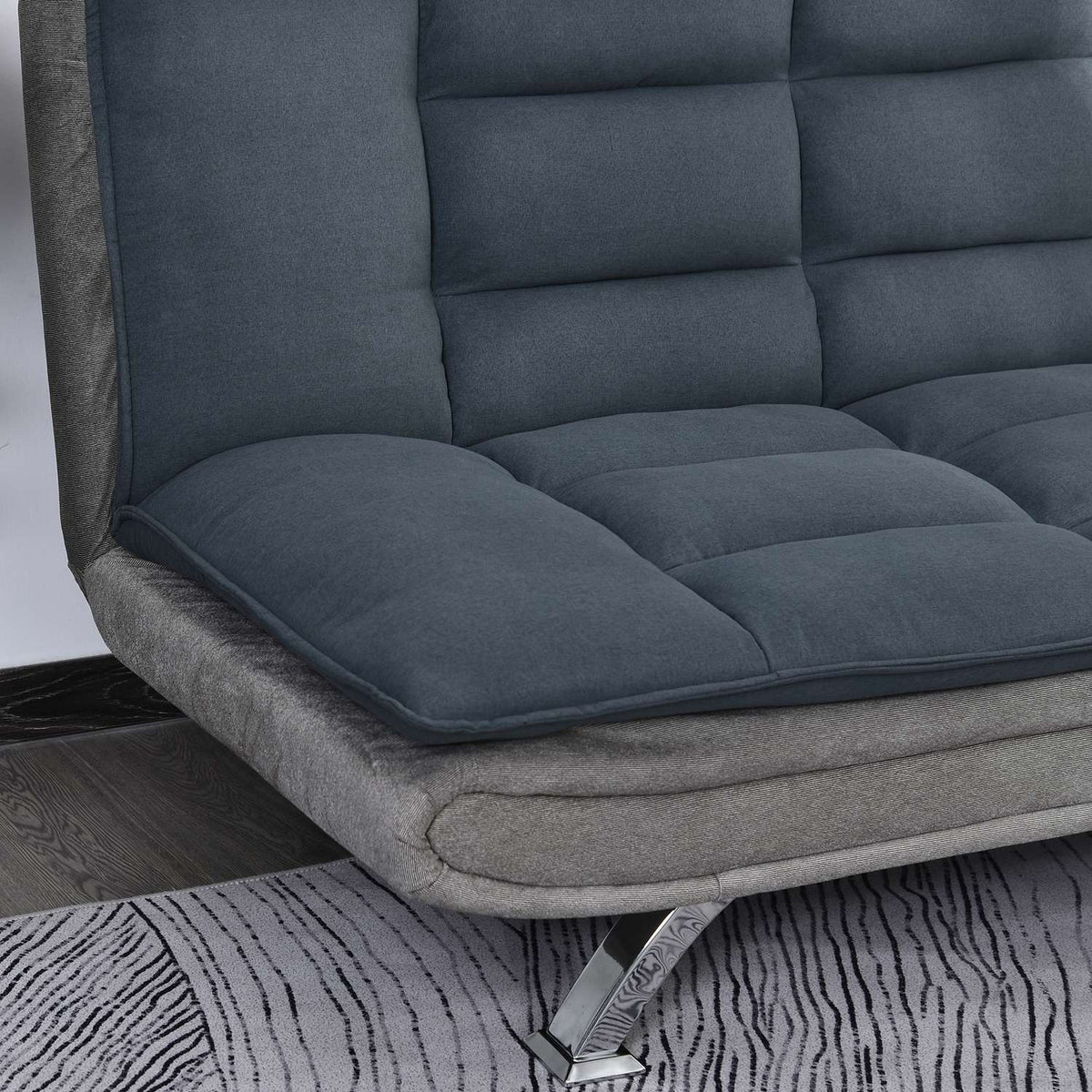 Sofa bed, folding sofa, 3-seater fabric sofa, chaise longue, sofa bed, sofa with sleep function, sofa set, adjustable angle, gray + beige