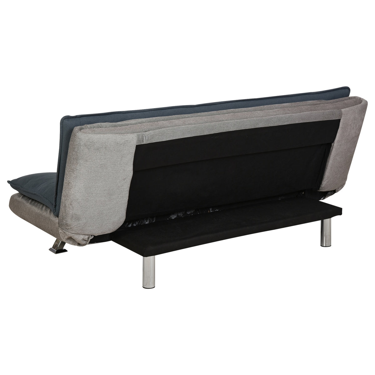 Sofa bed, folding sofa, 3-seater fabric sofa, chaise longue, sofa bed, sofa with sleep function, sofa set, adjustable angle, gray + beige