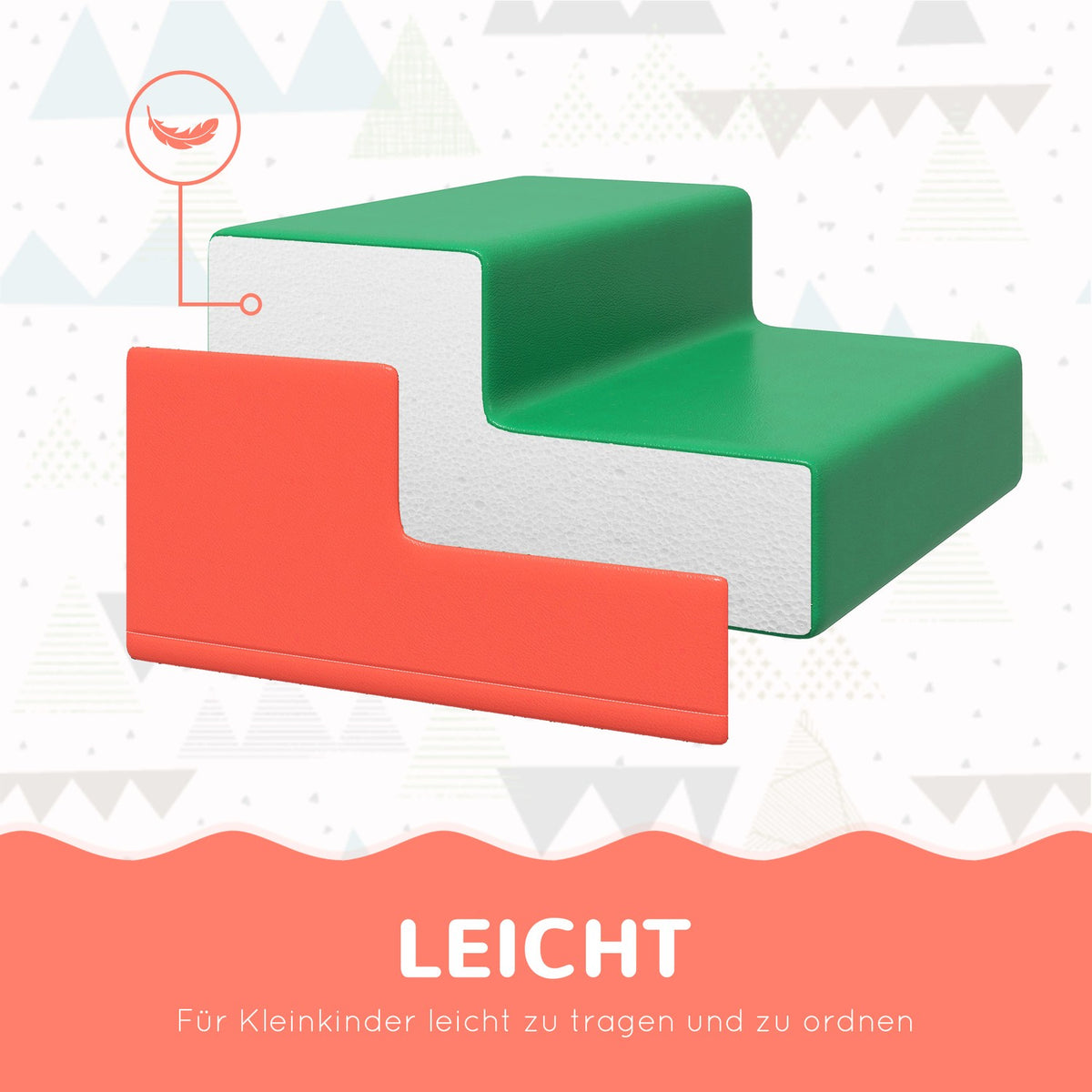 Soft Building Blocks Set of 4 Foam Building Blocks Giant Building Blocks Building Toys Foam Blocks for 1-3 Years Old Children Faux Leather EPE