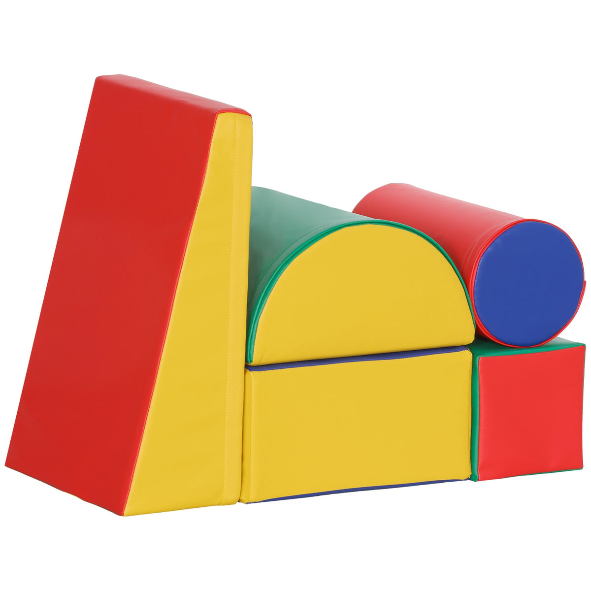 Soft Building Blocks Set of 5 Foam Building Blocks Giant Building Blocks Building Toys Foam Blocks for 1-3 Years Old Children Faux Leather EPE