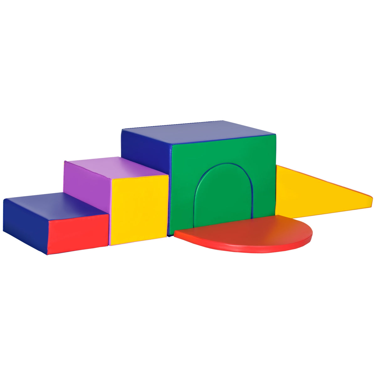 Soft Building Blocks Set of 7 Foam Building Blocks Giant Building Blocks Building Toys for Children 1-3 Years Faux Leather EPE