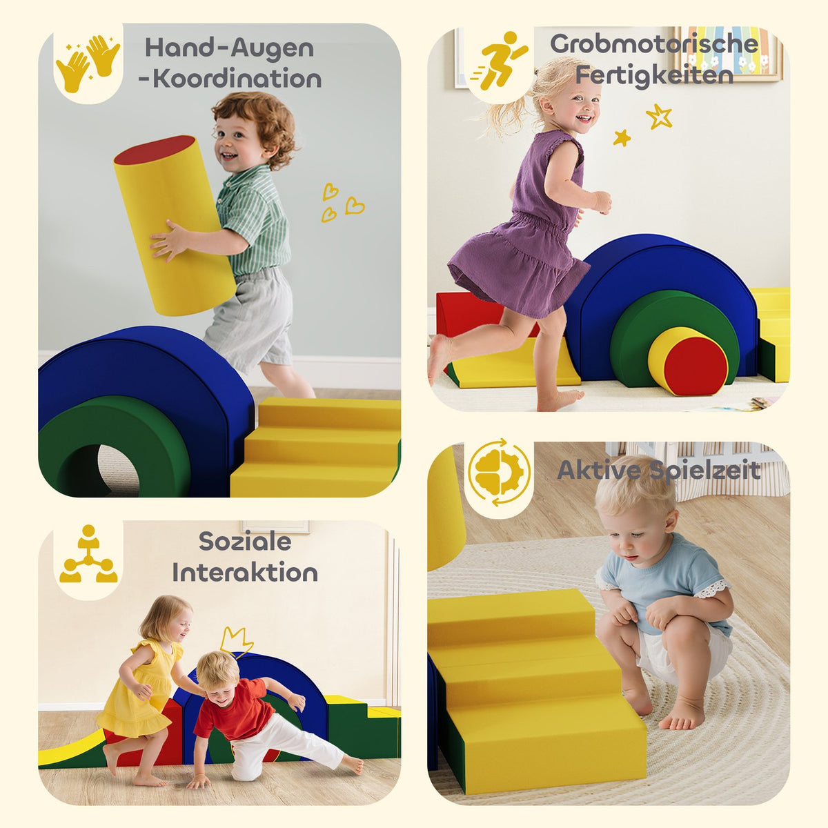 Soft Play Block Set for Babies & Toddlers, 5 Pieces