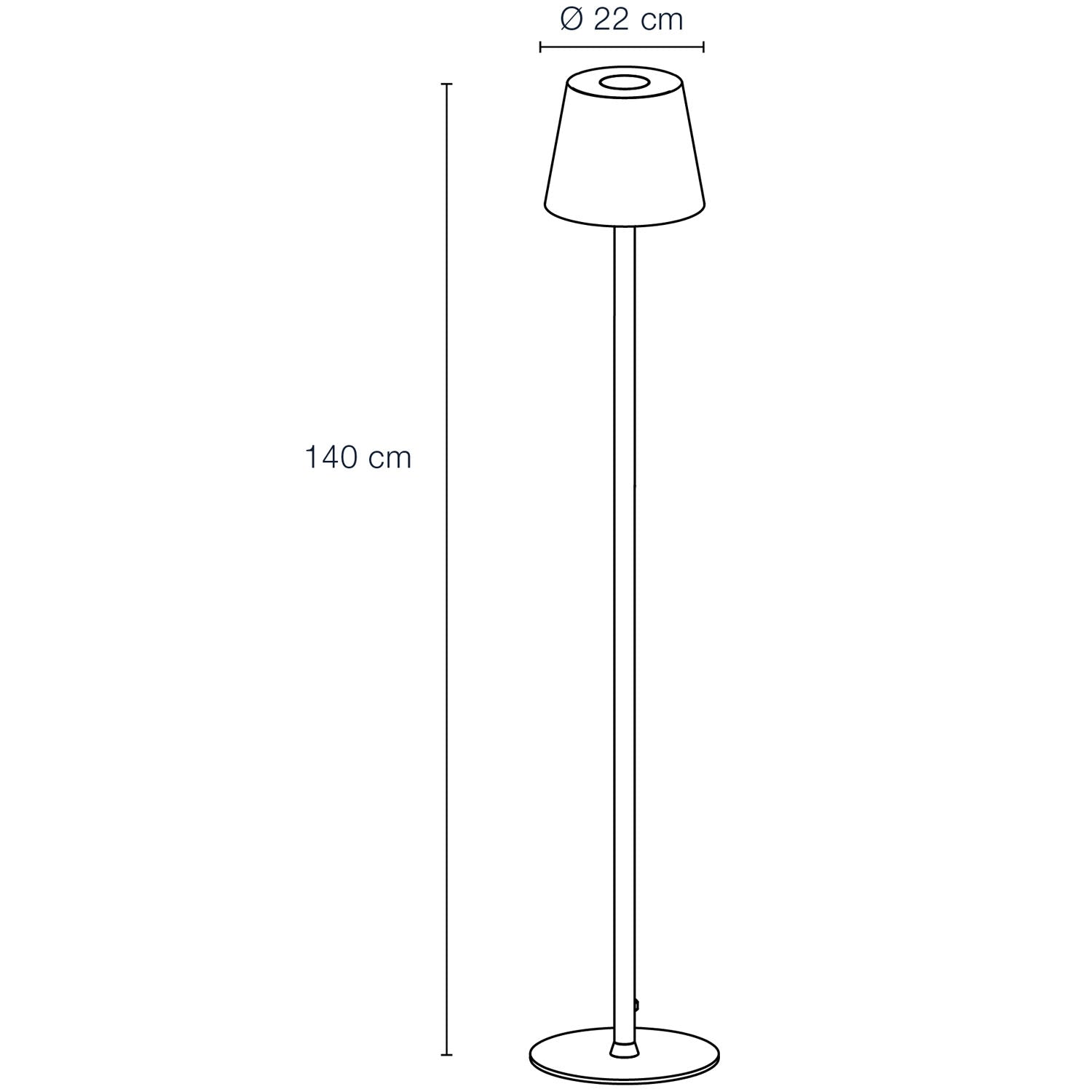 Sofy Floor Lamp Dimmable 8W 870lm Grey