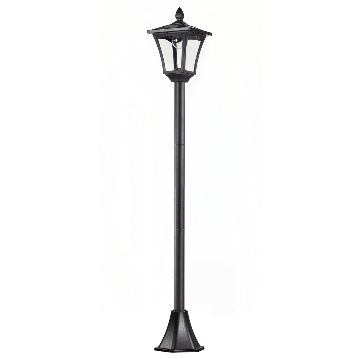 Solar Garden Lantern Path Light With Led 40 Lumens Black 18 X 18 X 160Cm
