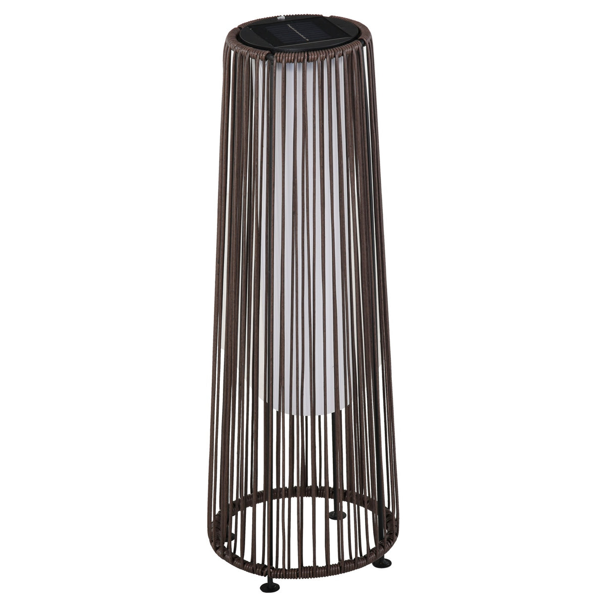 Solar Lamp, Garden Lamp, Rattan Solar Light, Automatic Led, Brown, 21.5 X 21.5 X 61 Cm
