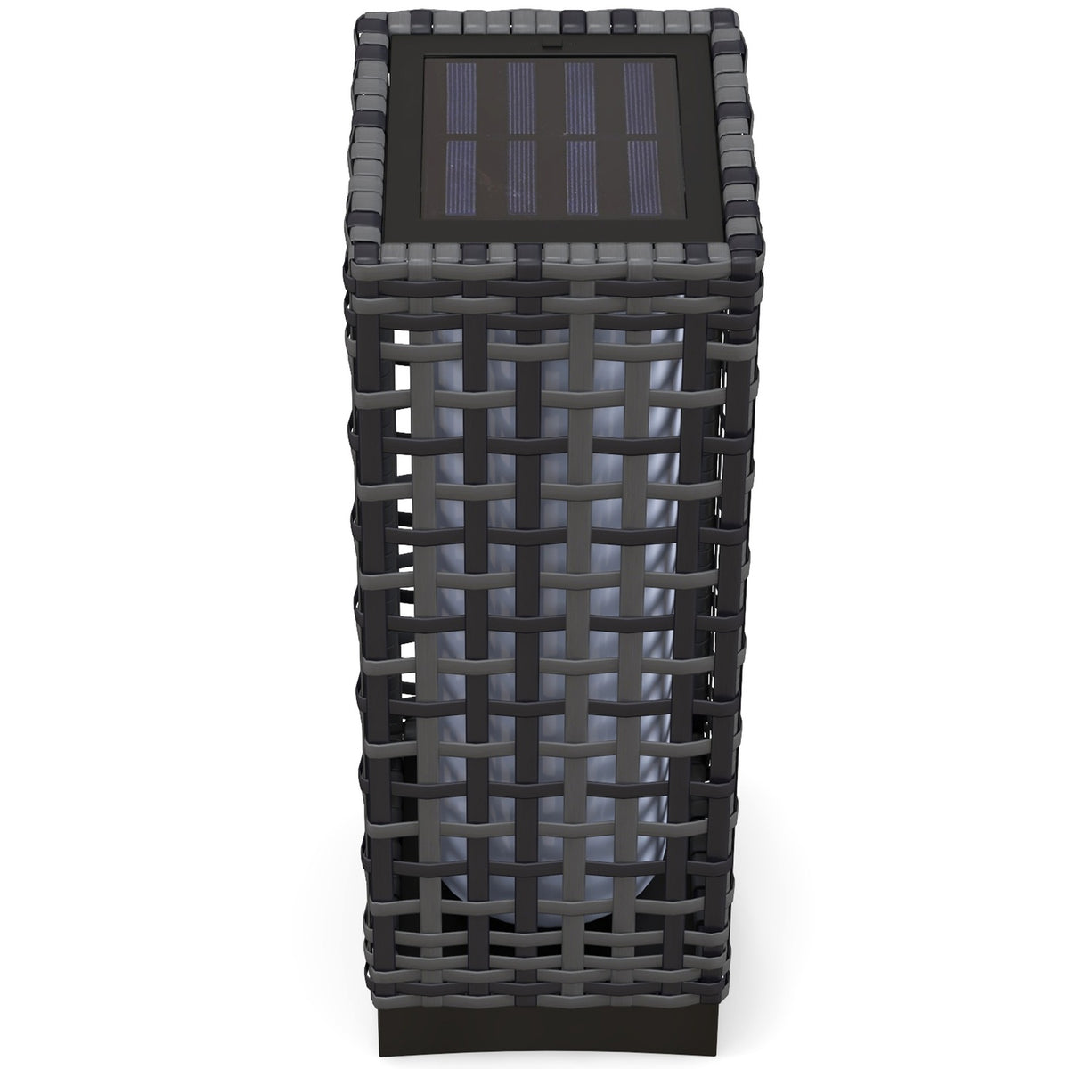 Solar Light, Rattan Solar Lamp, Waterproof Path Light With Light Sensor, Automatic Led Garden Lamp, Outdoor Light For Balcony, Steel, Gray