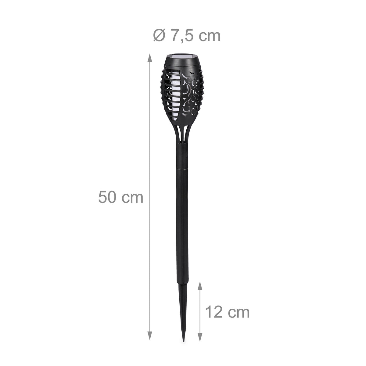 Solar lamps torches 6-pack