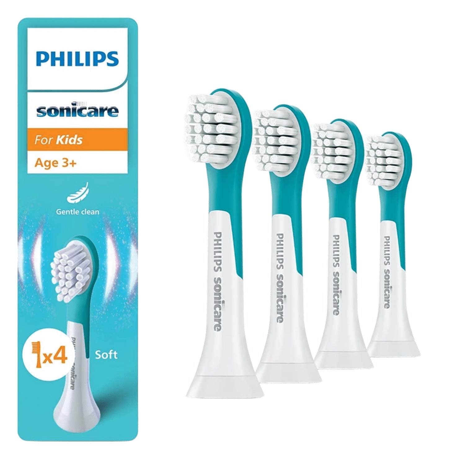Sonicare Kids Toothbrush Heads, 4-Pack, Ages 3+