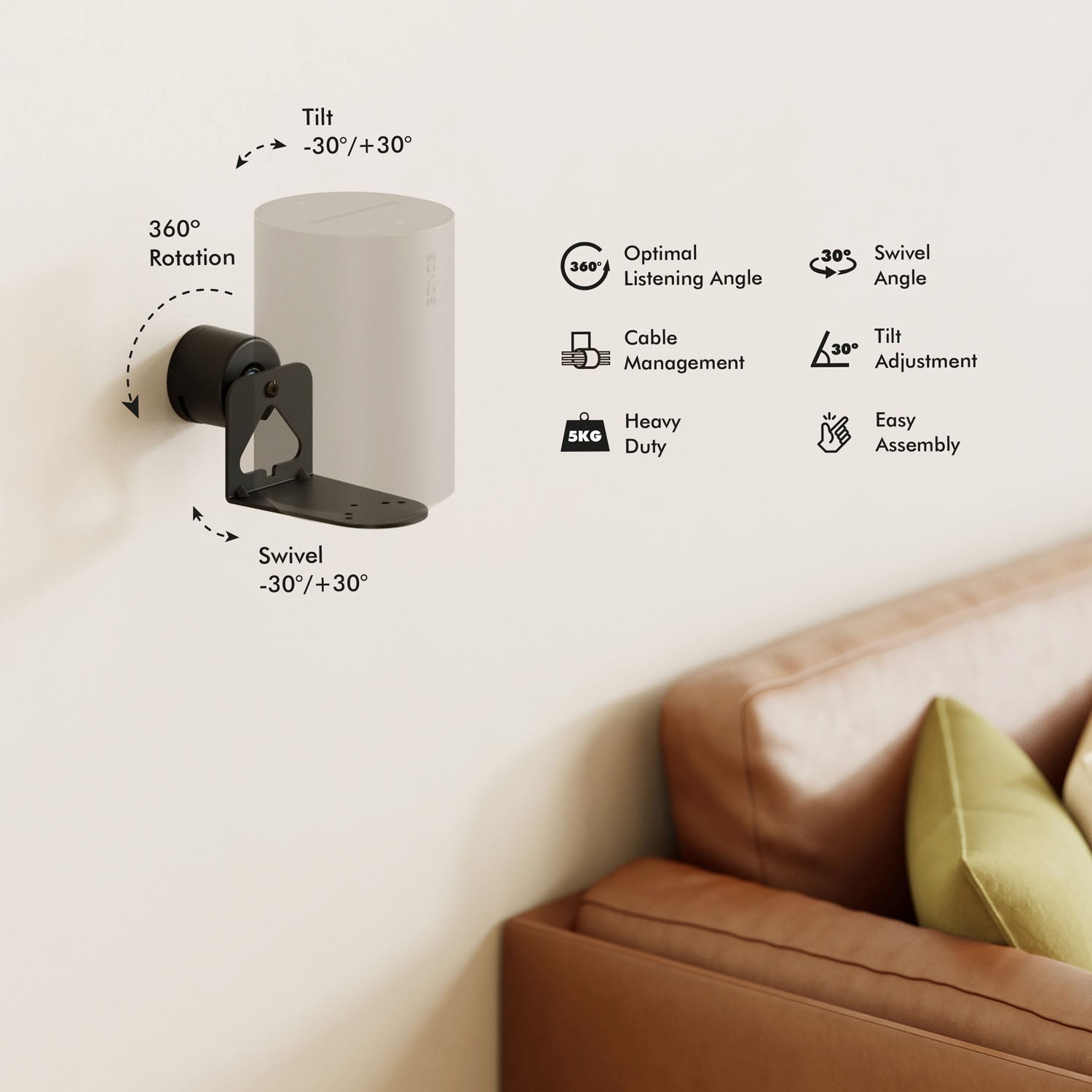 Sonos Era 100/300 Wall Mount, Black