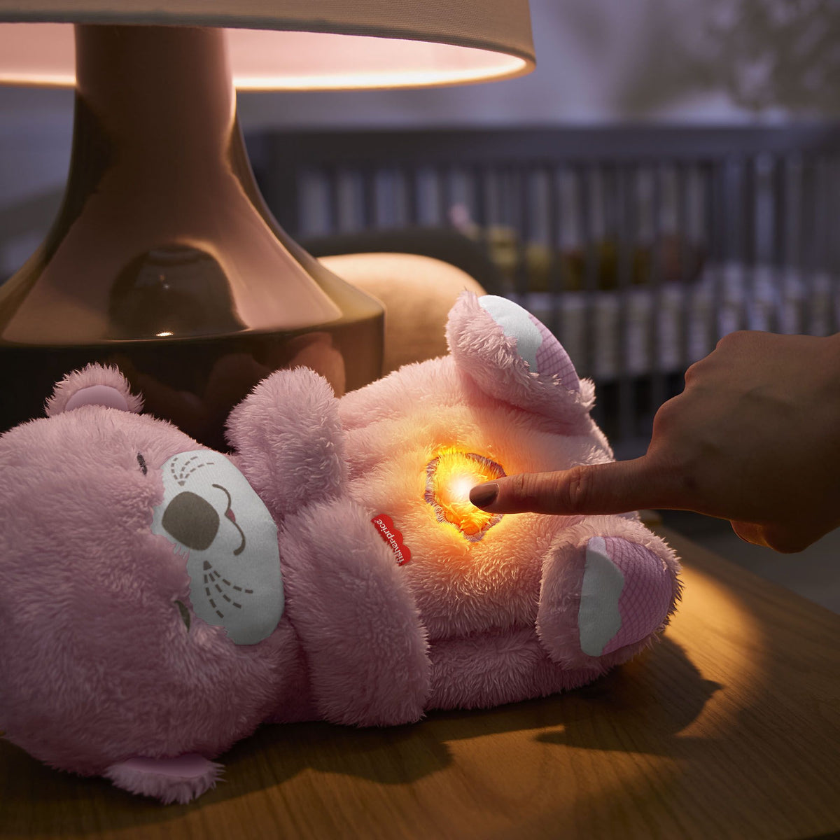 Soothing Pink Otter Toy with Calming Sounds & Light