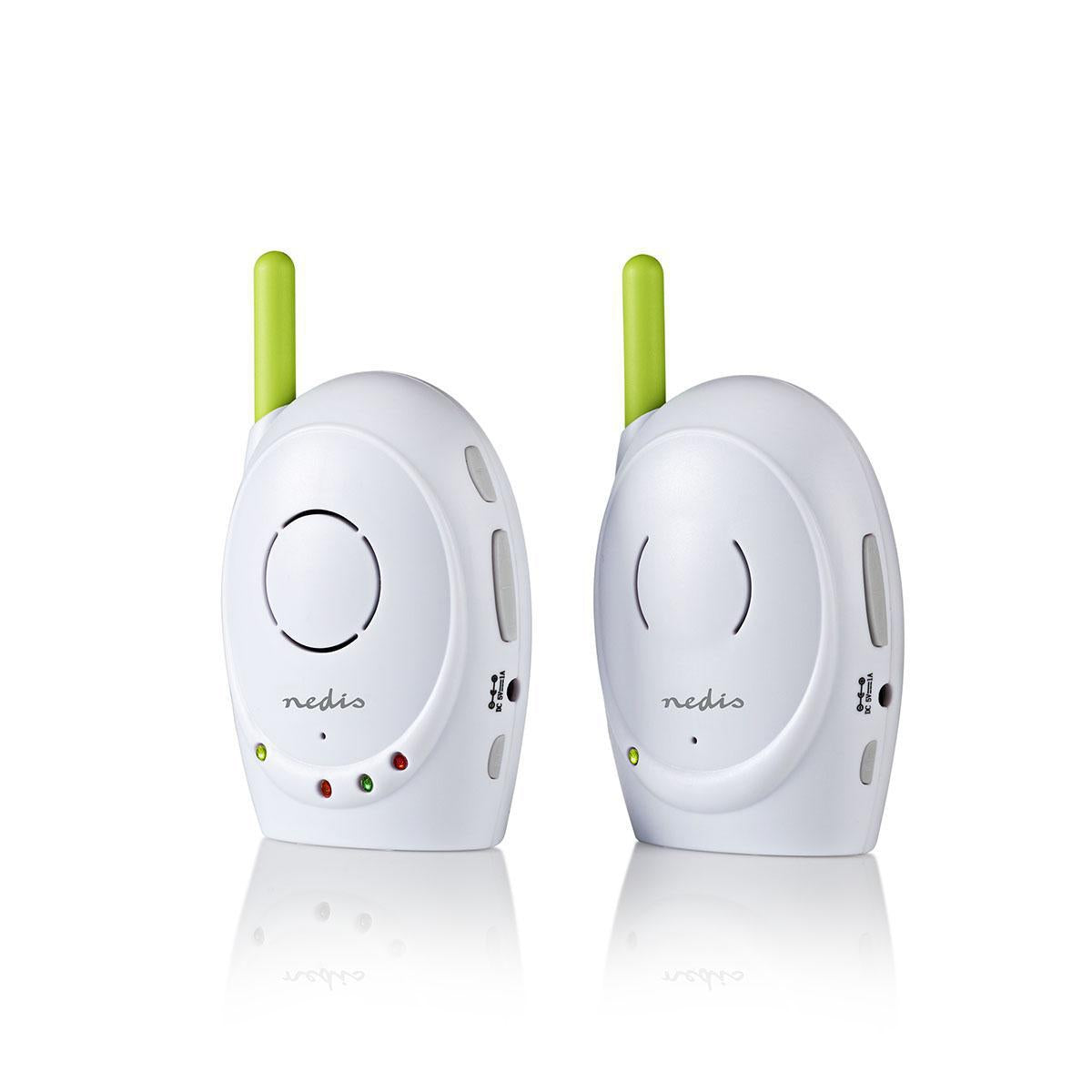 Sound Baby Monitor | FHSS (Frequency-Hopping Spread Spectrum) | With talk back function | Range: 300 m | Battery operated / Power adapter | Green / White