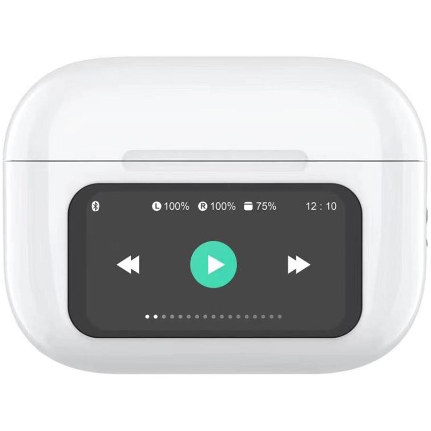 SoundLED True Wireless Bluetooth headset with LED display ANC & ENC White