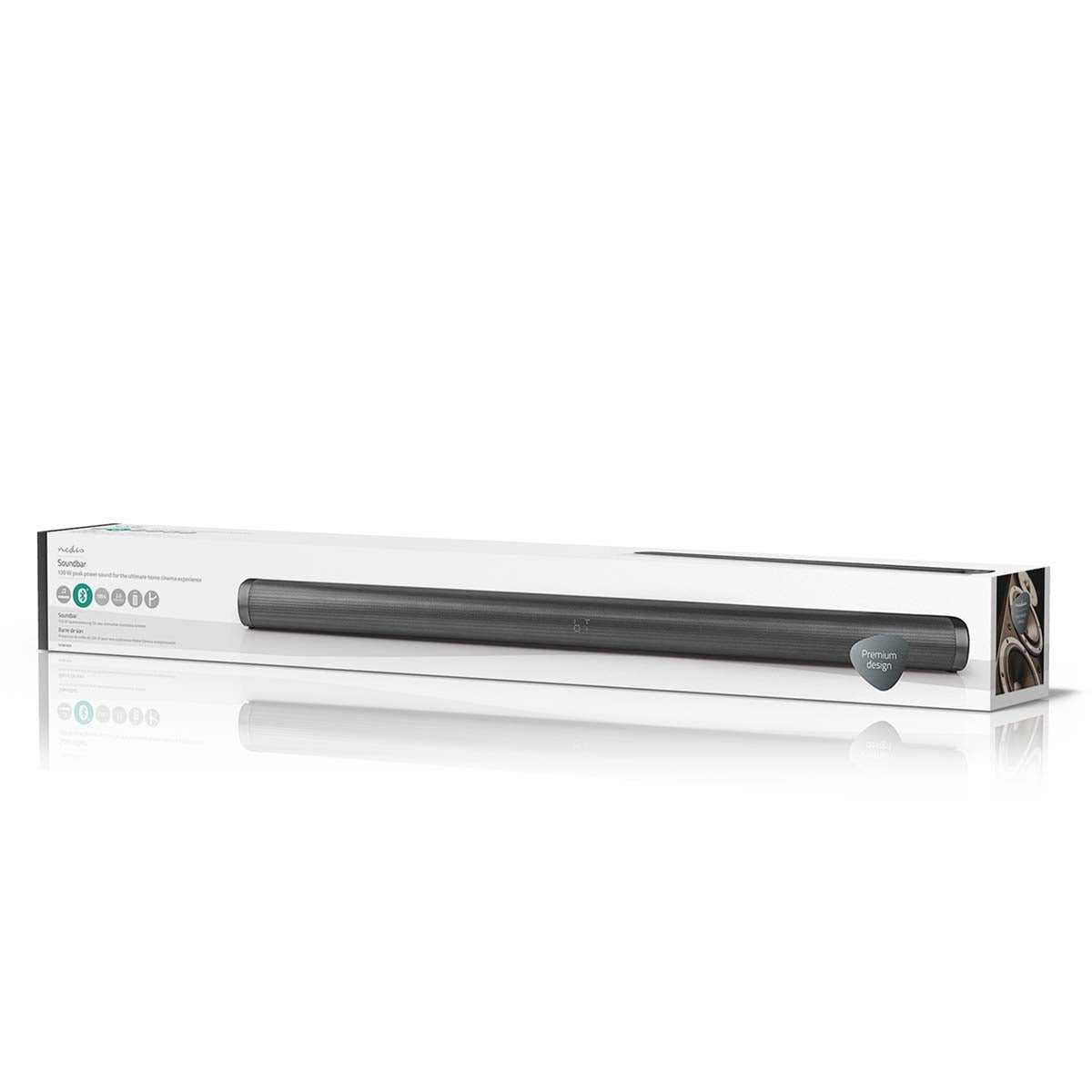 Soundbar | 2.0 | DSP Programs | 135 W | 1x 3.5 mm / 1x Coax Audio / 1x Optical / 1x USB | 1x HDMI (with ARC) | Bluetooth® | Mountable | Black / Dark Grey