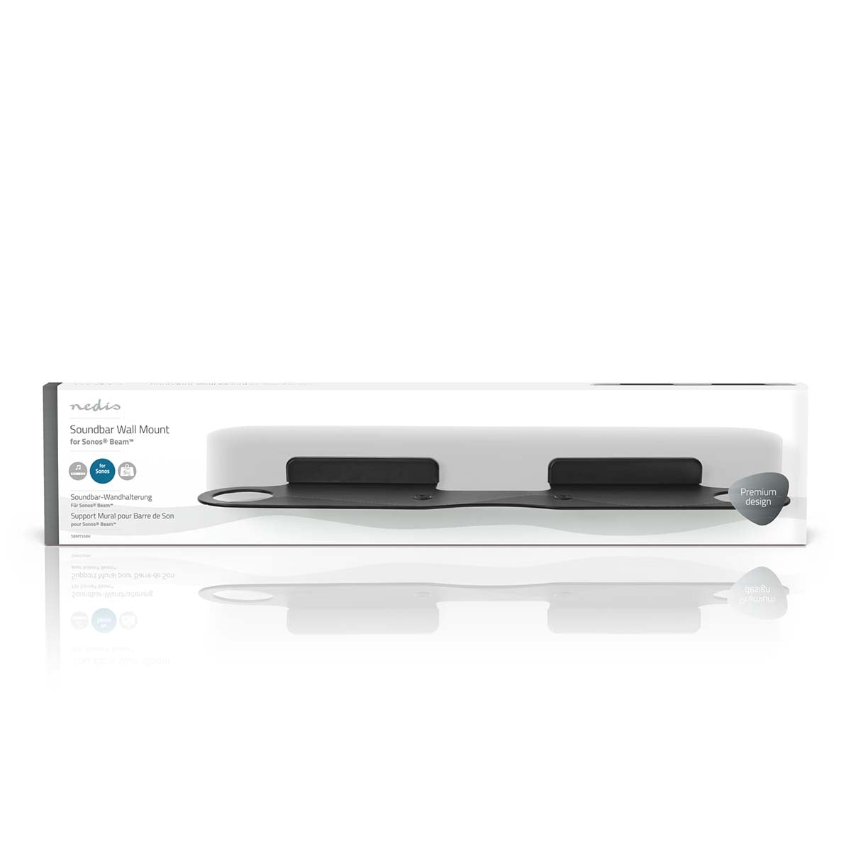 Soundbar Mount | Compatible with: Sonos® Beam™ | Wall | 5 kg | Fixed | ABS / Steel | Black
