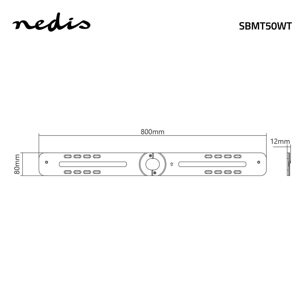 Soundbar Mount | Compatible with: Sonos® PLAYBAR™ | Wall | 15 kg | Fixed | ABS / Steel | White