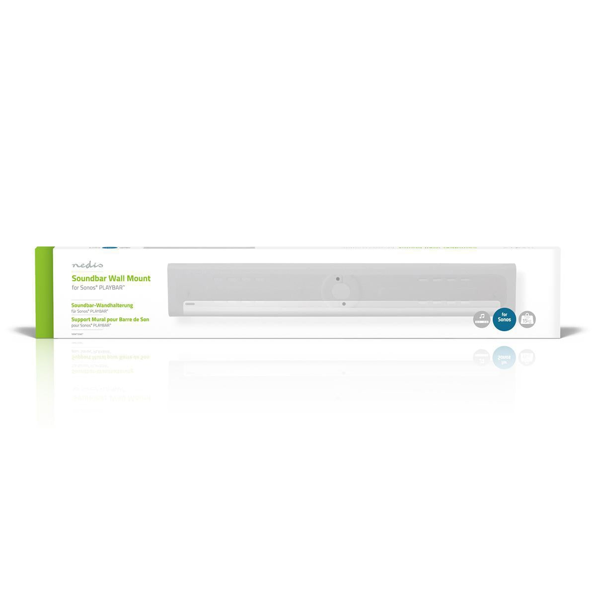 Soundbar Mount | Compatible with: Sonos® PLAYBAR™ | Wall | 15 kg | Fixed | ABS / Steel | White