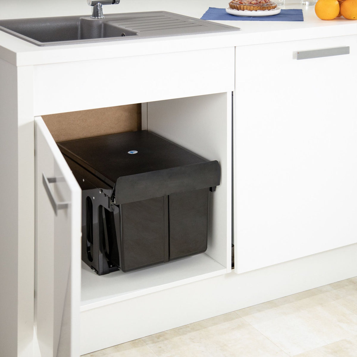 Source sorting with 2 waste bins