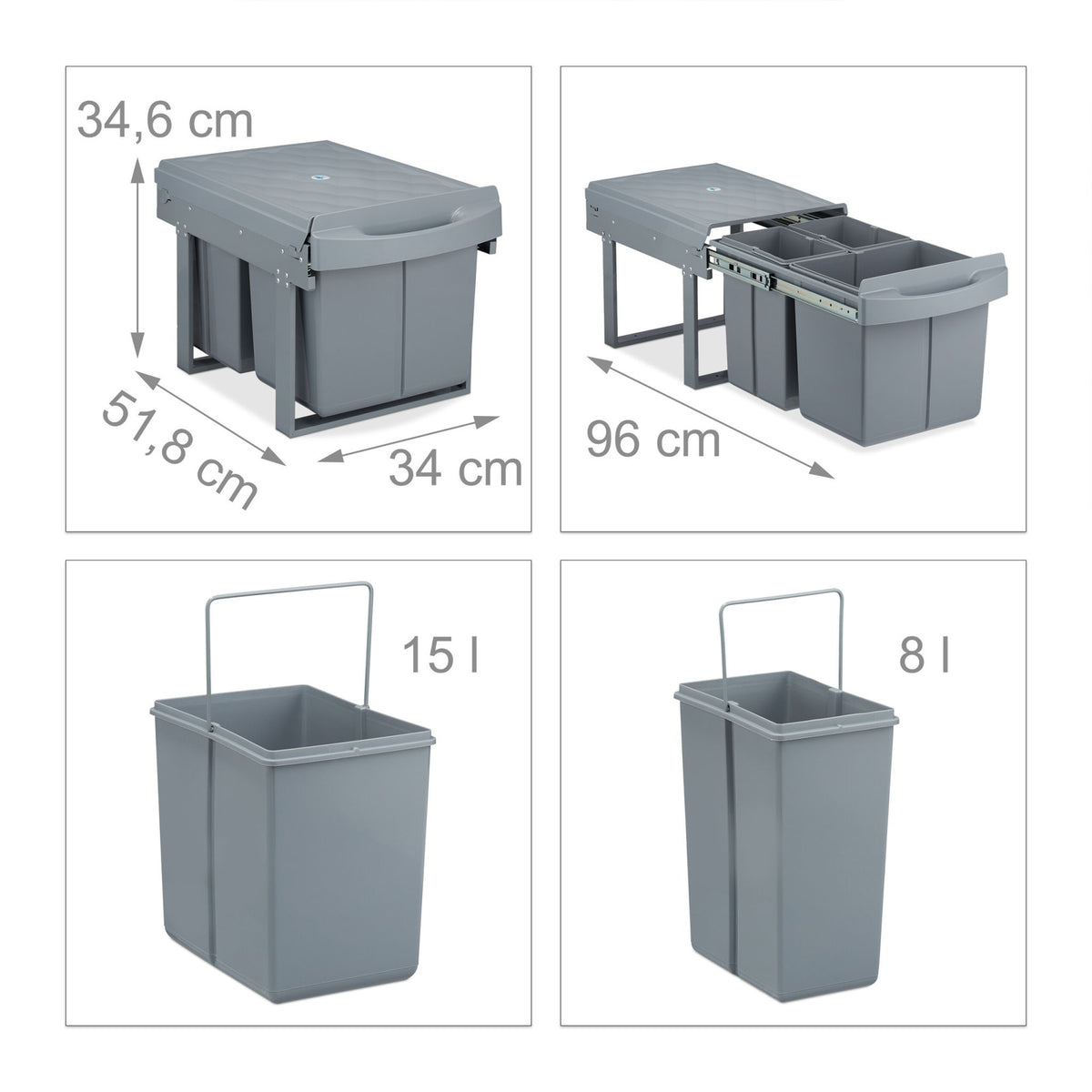 Source sorting with 3 waste bins