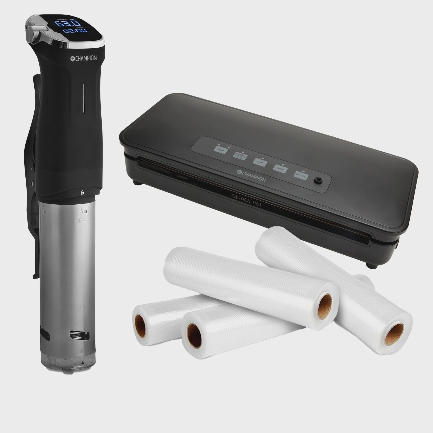 Sous Vide Kit with Vacuum Sealer and 4 Rolls