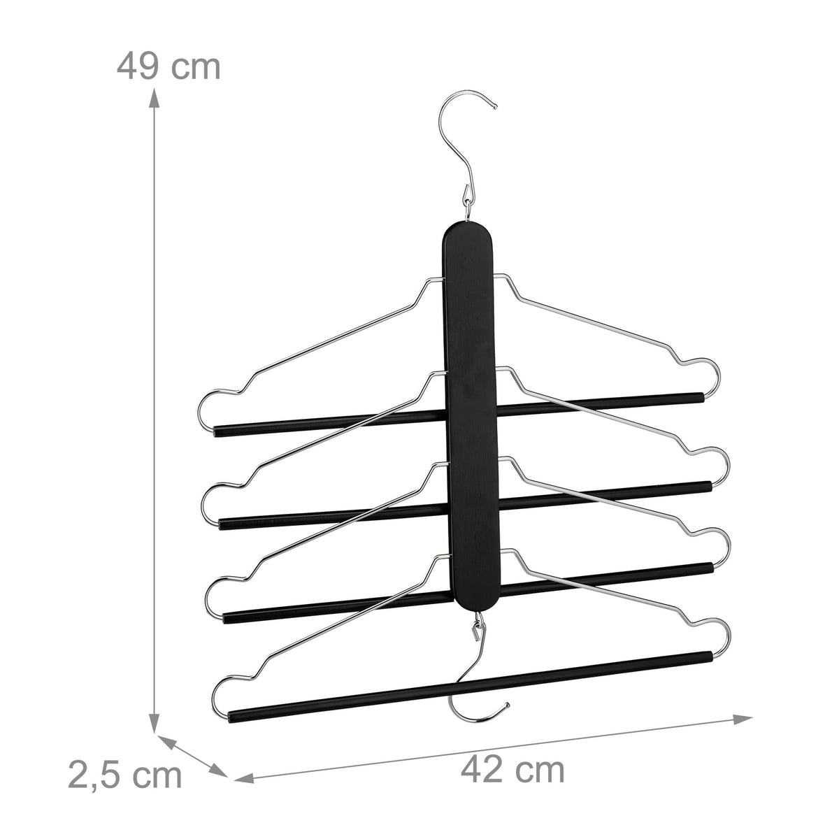 Space-saving bracket multiple black