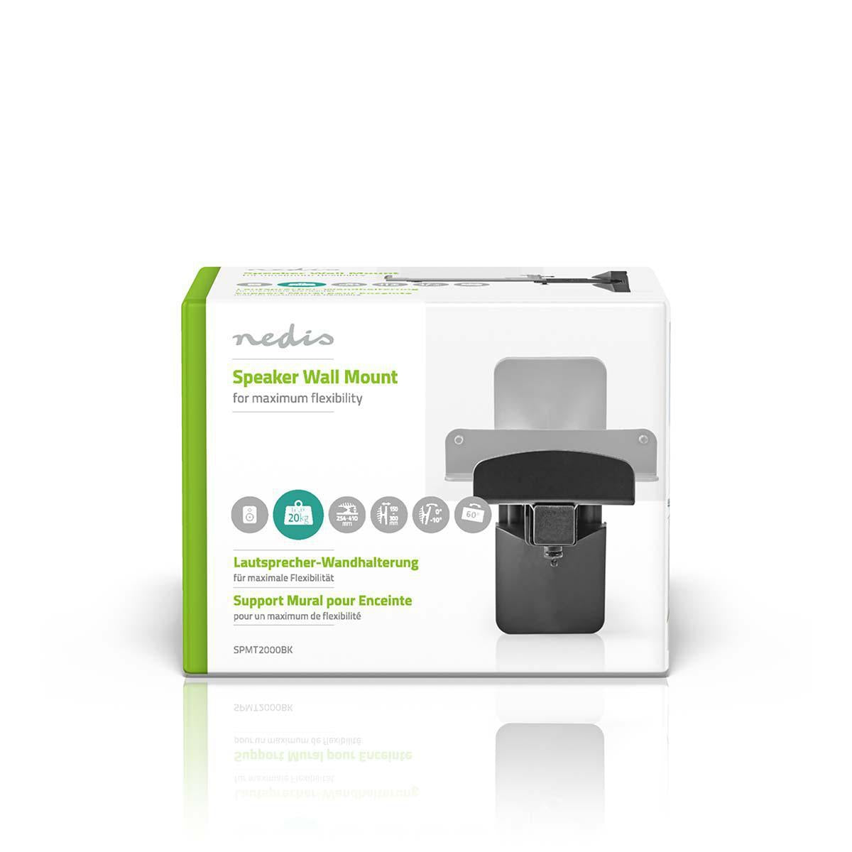 Speaker Bracket | Compatible with: Universal | Ceiling / Wall | 20 kg | Fully adjustable | Rotatable | Steel | Black