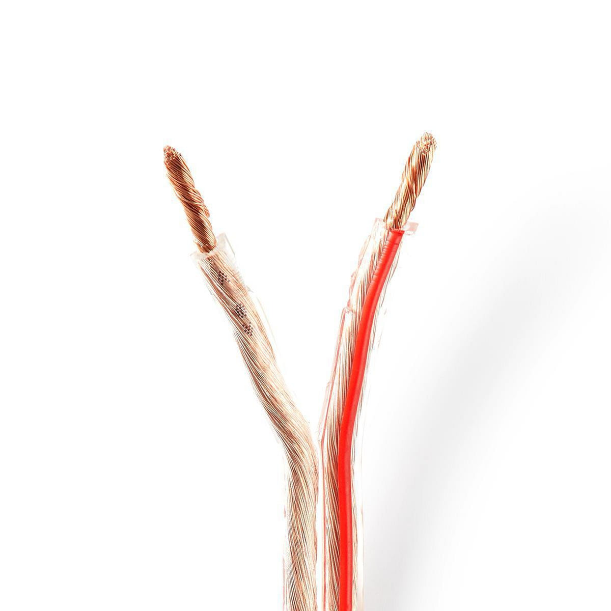 Speaker Cable | 2x 4.00 mm² | CCA | 100.0 m | Round | PVC | Transparent | Wrap