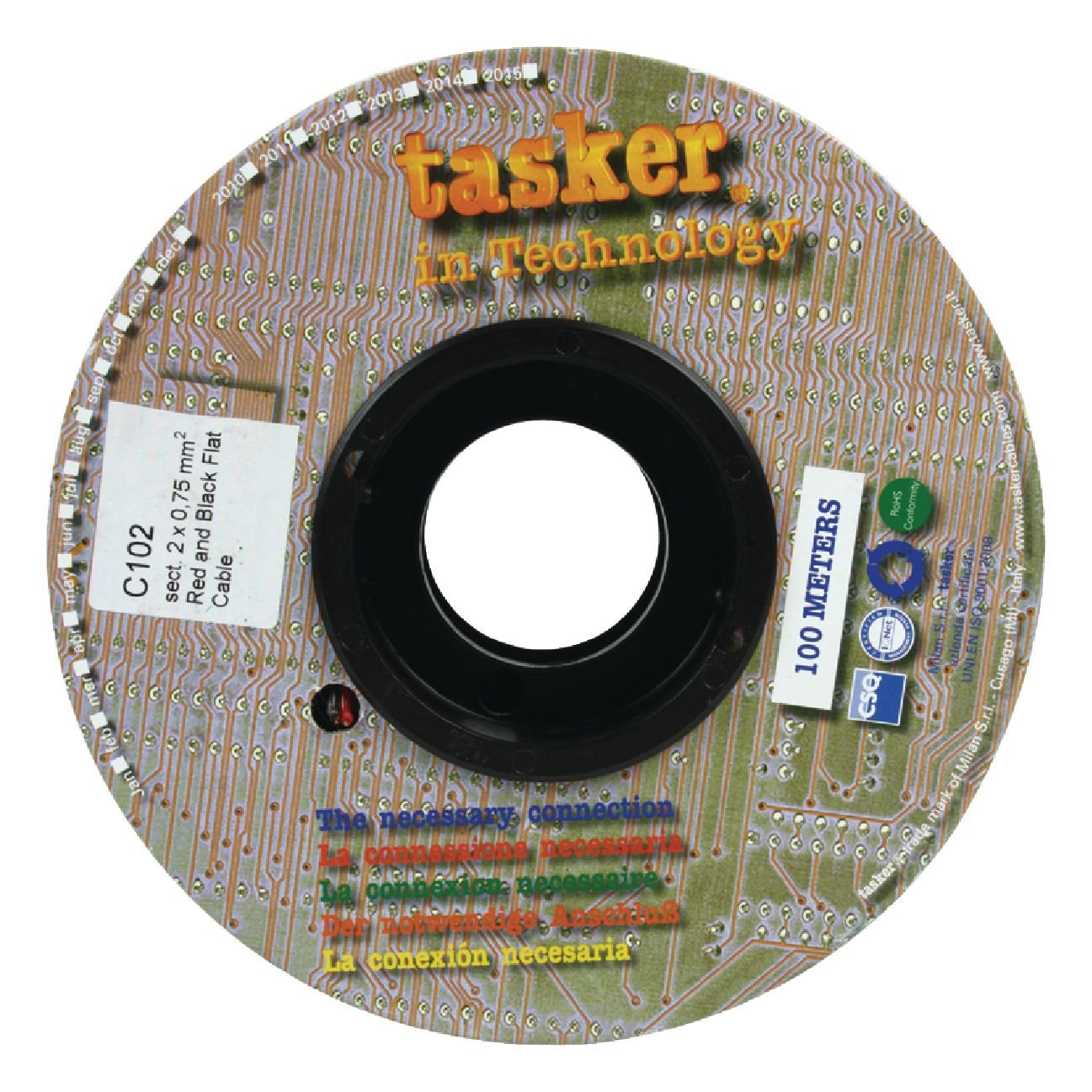 Speaker Cable on Reel 2x 0.75 mm² 100 m Black/Red