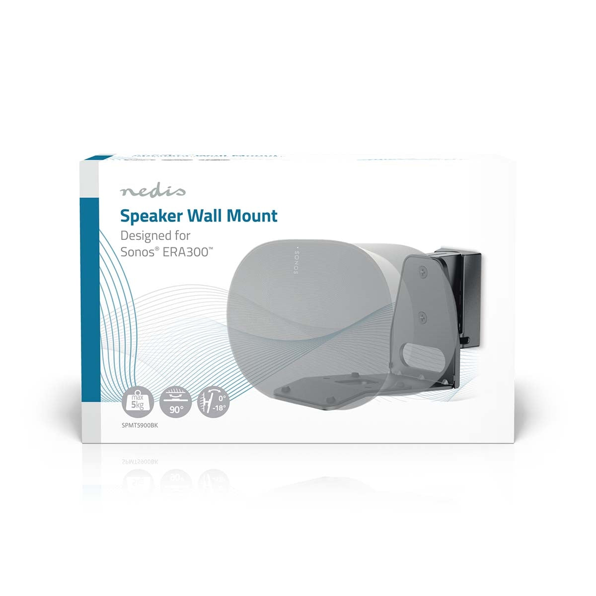 Speaker Mount | Compatible with: Sonos® Era300 | Wall | 5 kg | Swivel / Tilt | Tiltable | Rotatable | ABS / Metal | Black